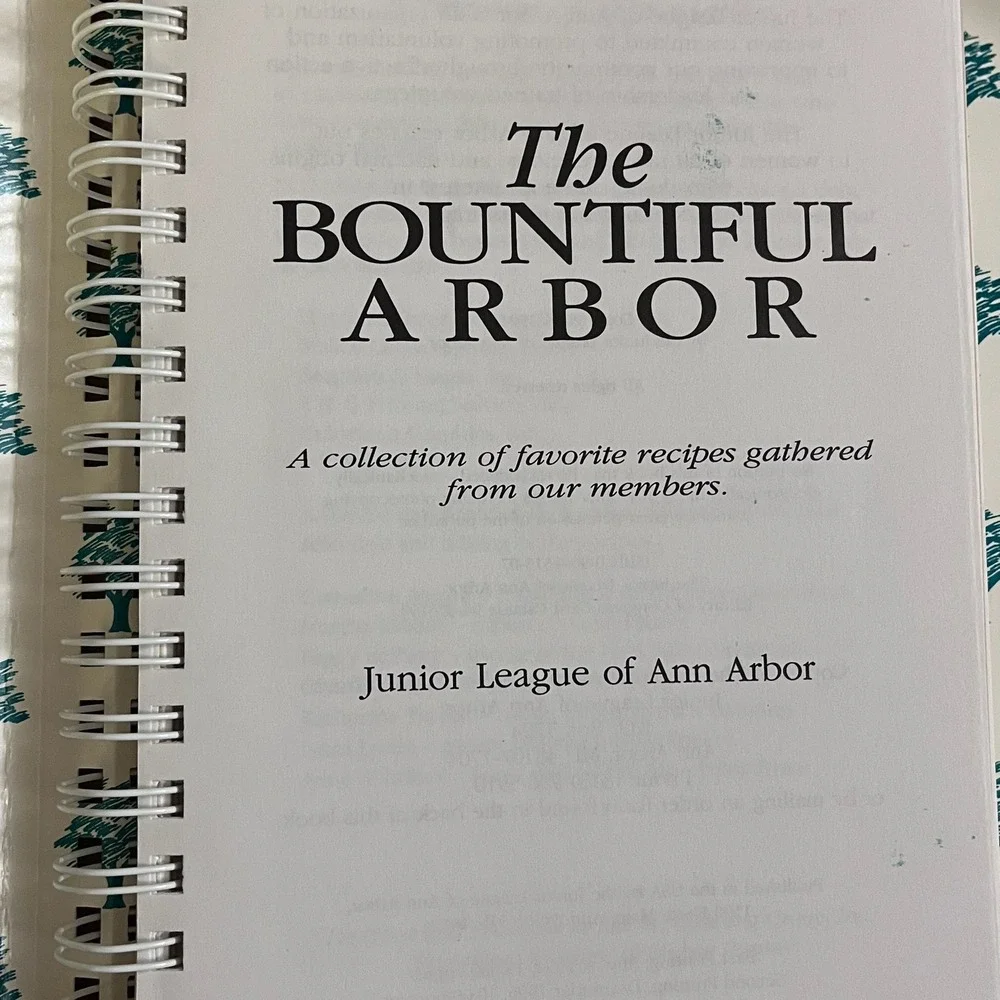 Junior League of Ann Arbor The Bountiful Arbor Cookbook 1994 Spiral OS Vintage